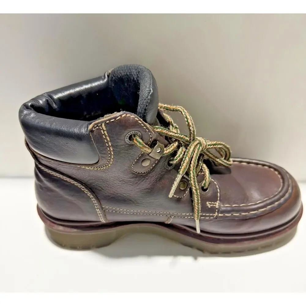 VTG Dr Martens 8507 Made In England Brown Leather Lug Sole boots UK 6 US M 7 W8
